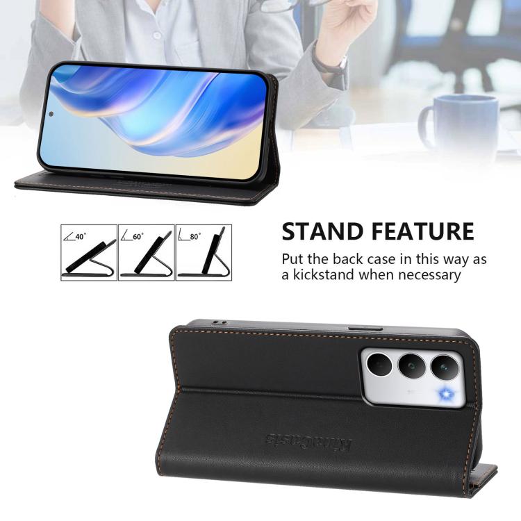For Realme C71 4G Global RC01 Dual-Folded Magnetic Suction RFID Leather Phone Case