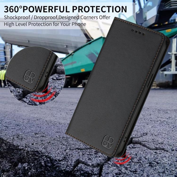 For Realme C71 4G Global RC01 Dual-Folded Magnetic Suction RFID Leather Phone Case