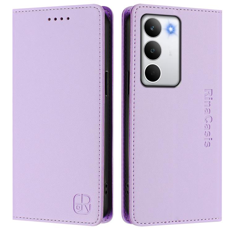 For Realme C71 4G Global RC01 Dual-Folded Magnetic Suction RFID Leather Phone Case