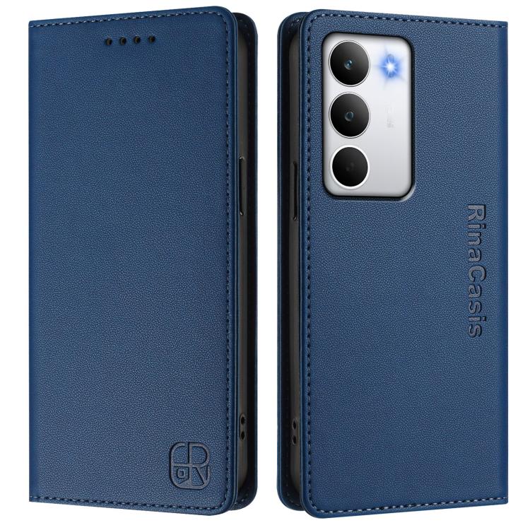 For Realme C71 4G Global RC01 Dual-Folded Magnetic Suction RFID Leather Phone Case