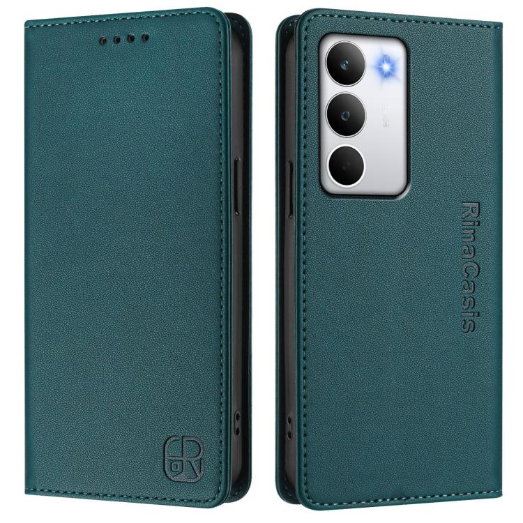 For Realme C71 4G Global RC01 Dual-Folded Magnetic Suction RFID Leather Phone Case