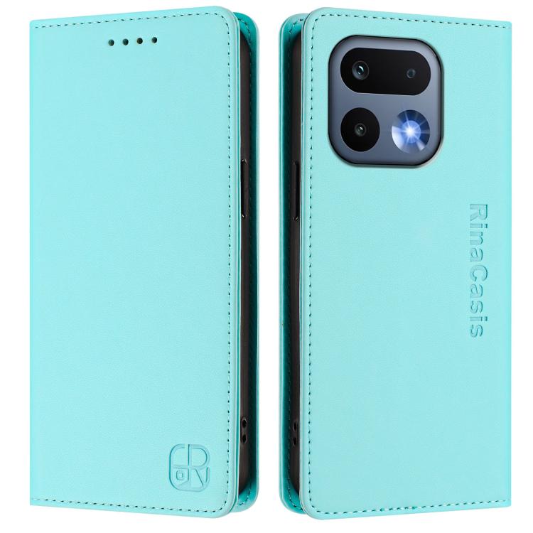 For Realme 16 Pro 5G Global RC01 Dual-Folded Magnetic Suction RFID Leather Phone Case