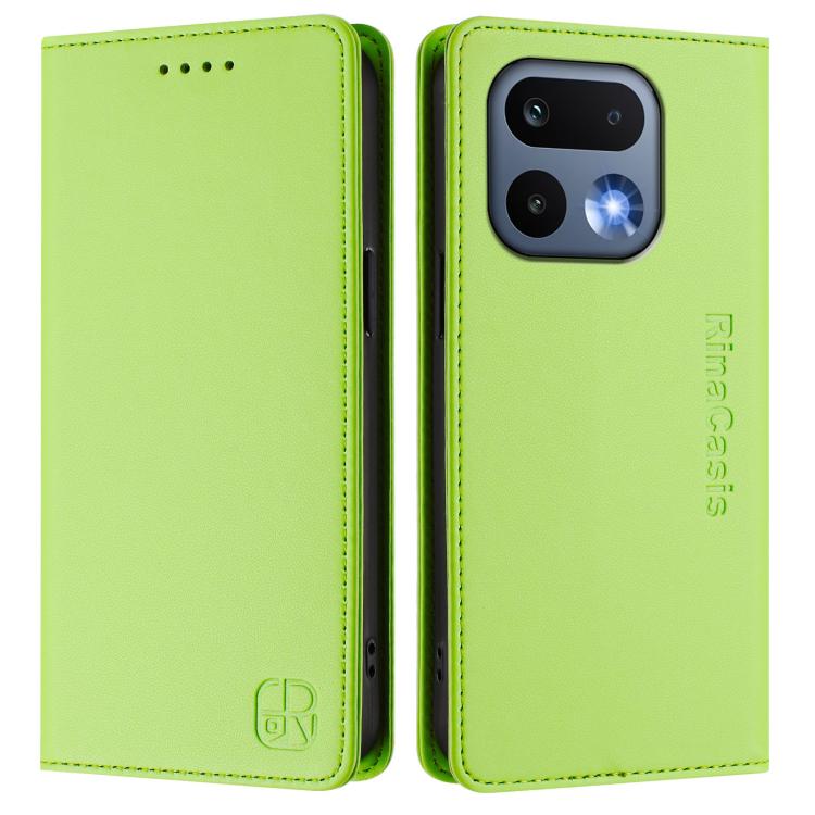 For Realme 16 Pro 5G Global RC01 Dual-Folded Magnetic Suction RFID Leather Phone Case