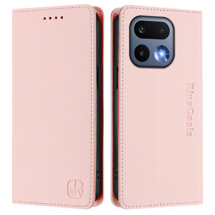 For Realme 16 Pro 5G Global RC01 Dual-Folded Magnetic Suction RFID Leather Phone Case