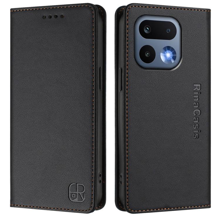 For Realme 16 Pro 5G Global RC01 Dual-Folded Magnetic Suction RFID Leather Phone Case