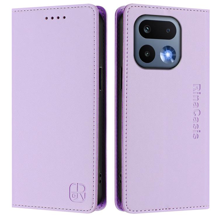 For Realme 16 Pro 5G Global RC01 Dual-Folded Magnetic Suction RFID Leather Phone Case
