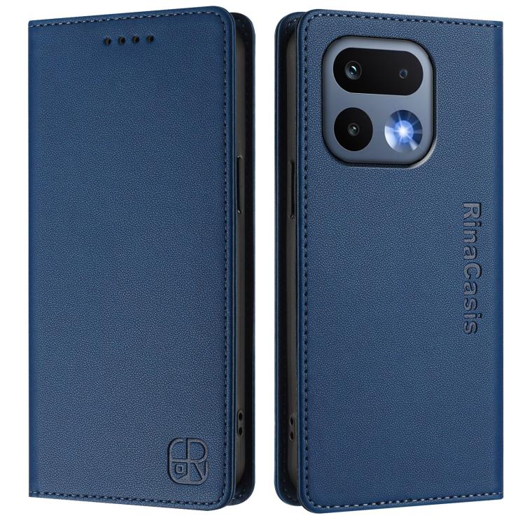 For Realme 16 Pro 5G Global RC01 Dual-Folded Magnetic Suction RFID Leather Phone Case