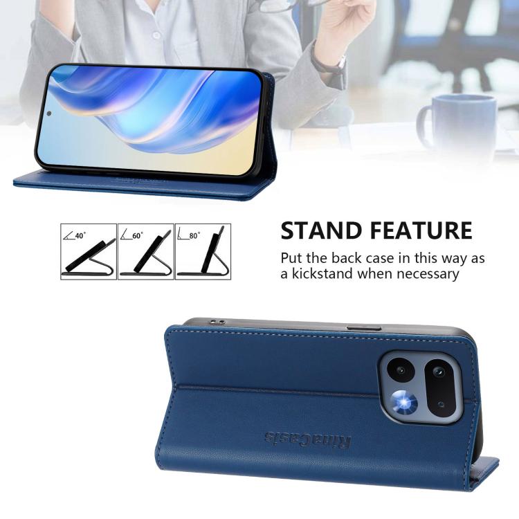 For Realme 16 Pro 5G Global RC01 Dual-Folded Magnetic Suction RFID Leather Phone Case