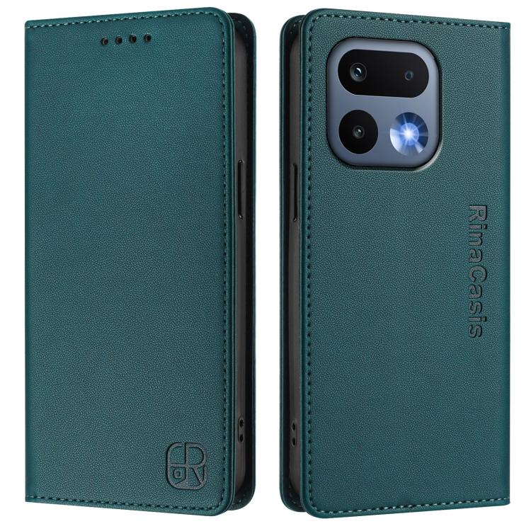 For Realme 16 Pro 5G Global RC01 Dual-Folded Magnetic Suction RFID Leather Phone Case