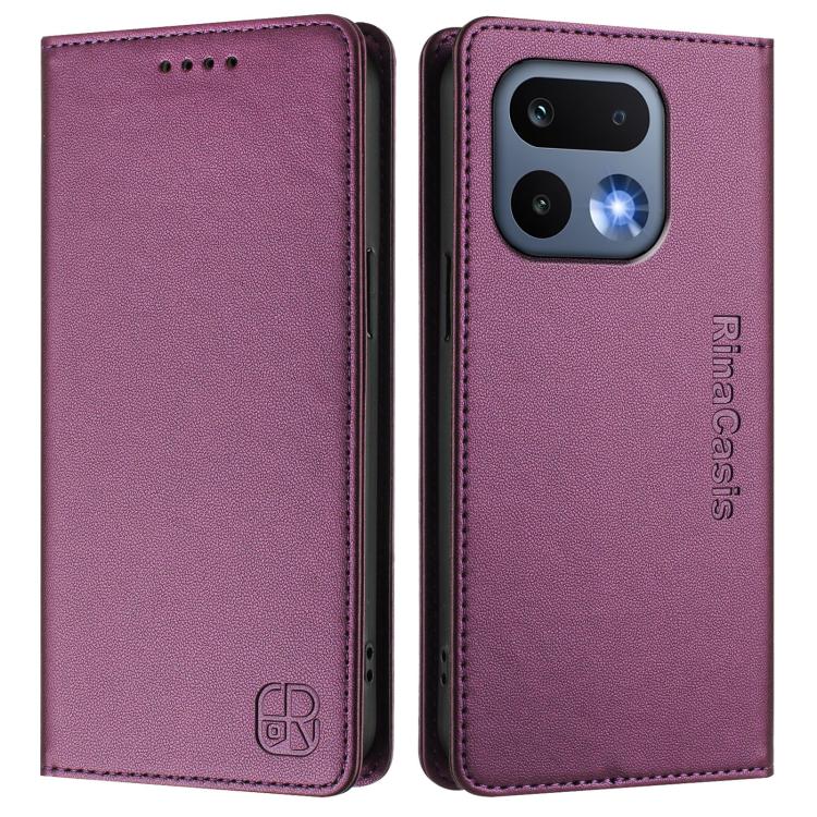 For Realme 16 Pro 5G Global RC01 Dual-Folded Magnetic Suction RFID Leather Phone Case