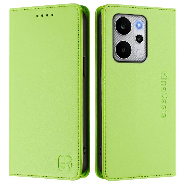 For Realme P4 Power 5G RC01 Dual-Folded Magnetic Suction RFID Leather Phone Case