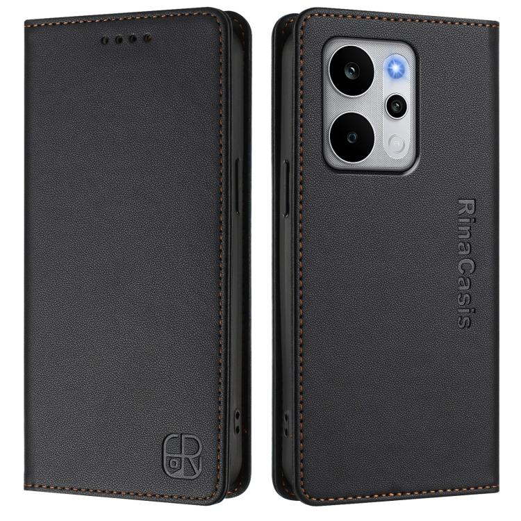 For Realme P4 Power 5G RC01 Dual-Folded Magnetic Suction RFID Leather Phone Case