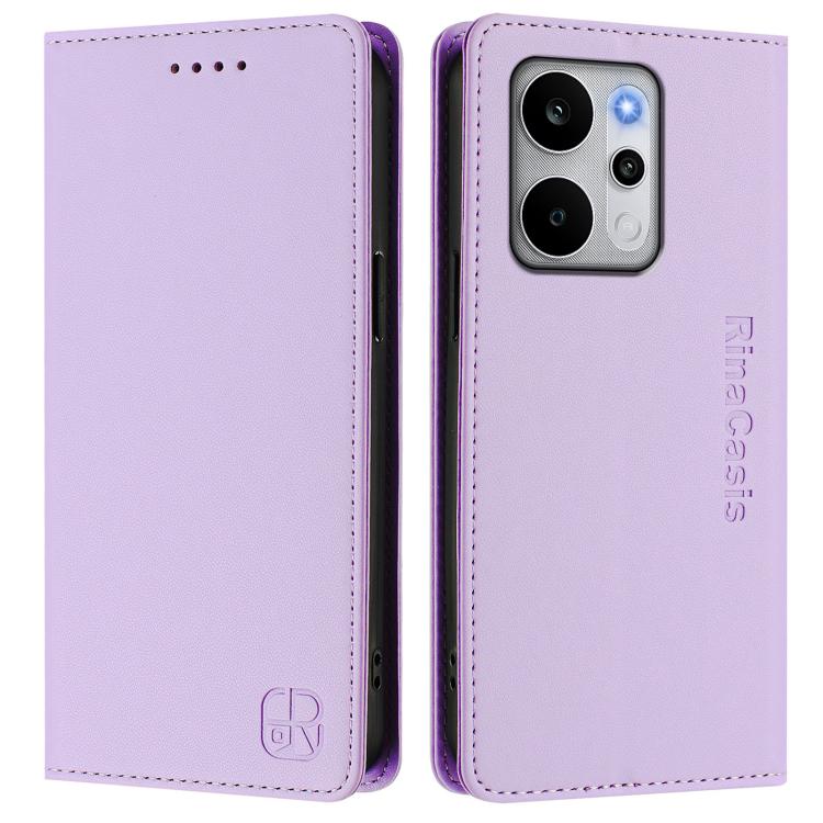 For Realme P4 Power 5G RC01 Dual-Folded Magnetic Suction RFID Leather Phone Case
