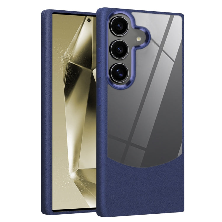 For Samsung Galaxy S24 FE 5G Litchi Texture TPU Hybrid Acrylic Phone Case
