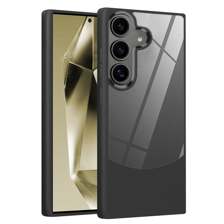 For Samsung Galaxy S23 FE 5G Litchi Texture TPU Hybrid Acrylic Phone Case