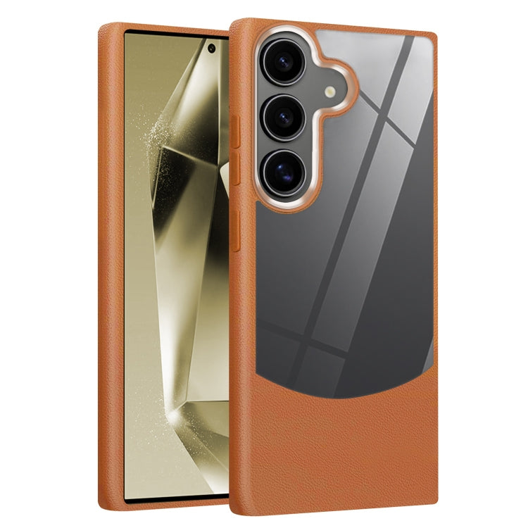 For Samsung Galaxy S23 FE 5G Litchi Texture TPU Hybrid Acrylic Phone Case