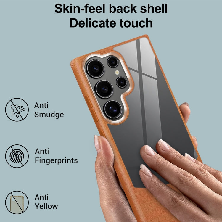 For Samsung Galaxy S23 FE 5G Litchi Texture TPU Hybrid Acrylic Phone Case