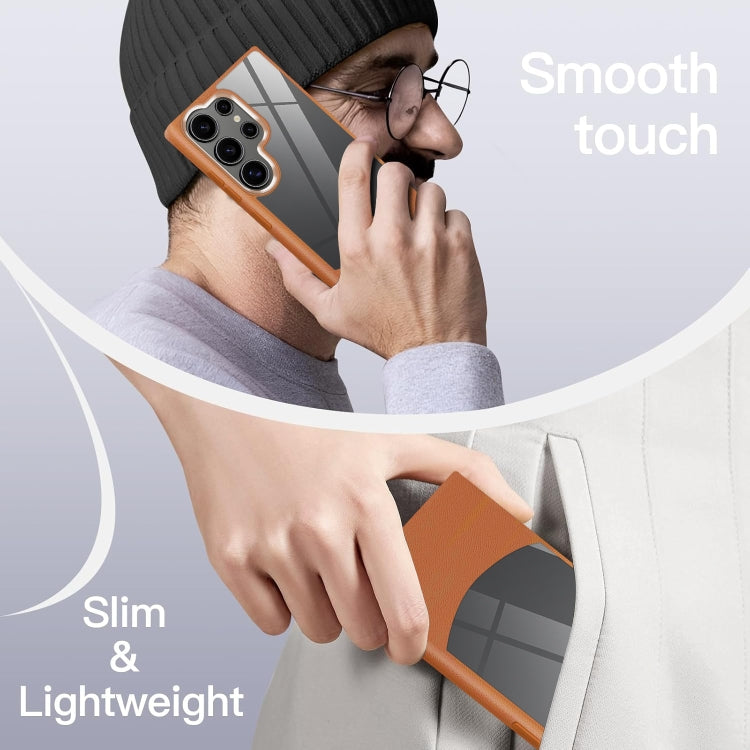 For Samsung Galaxy S23 FE 5G Litchi Texture TPU Hybrid Acrylic Phone Case