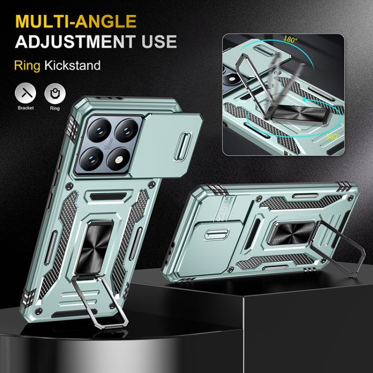 For Xiaomi 14T Armor PC Hybrid TPU Camera Shield Phone Case