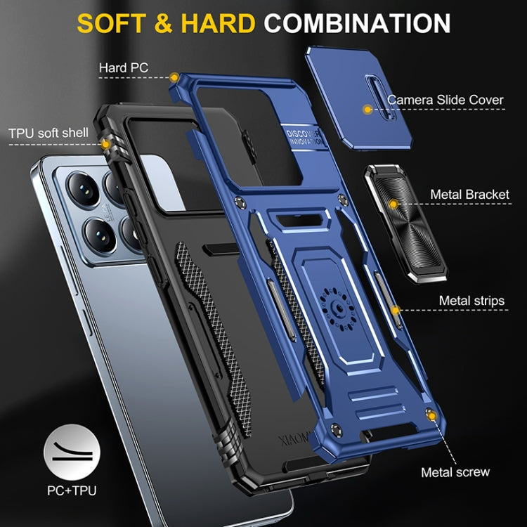 For Xiaomi 14T Armor PC Hybrid TPU Camera Shield Phone Case