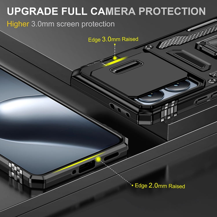 For Xiaomi 14T Armor PC Hybrid TPU Camera Shield Phone Case