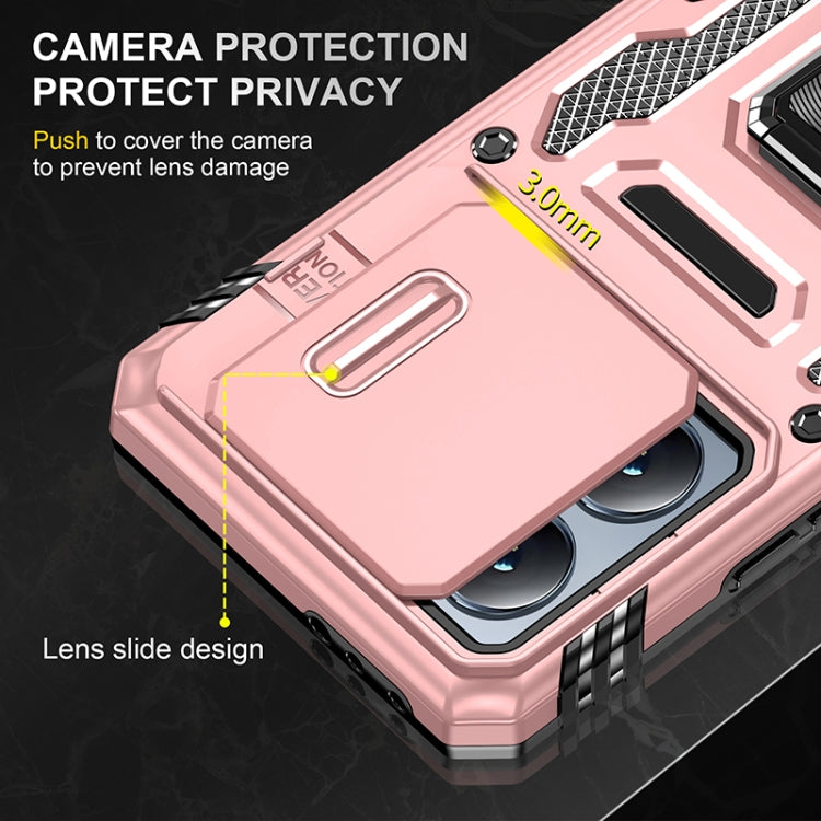 For Xiaomi 14T Armor PC Hybrid TPU Camera Shield Phone Case