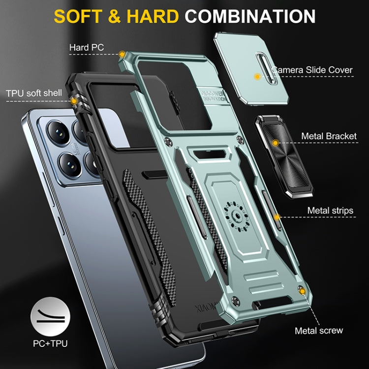 For Xiaomi 14T Pro Armor PC Hybrid TPU Camera Shield Phone Case