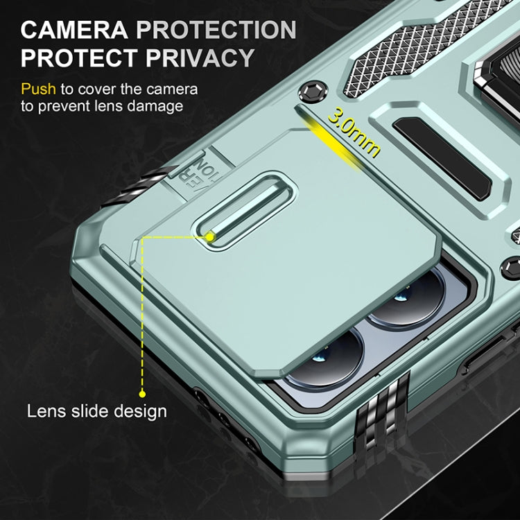 For Xiaomi 14T Pro Armor PC Hybrid TPU Camera Shield Phone Case