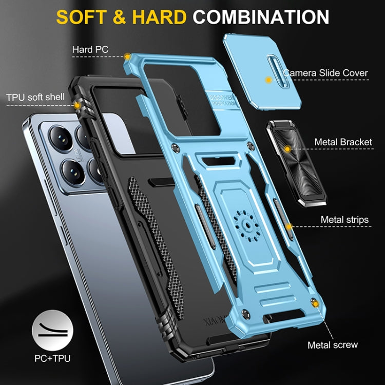 For Xiaomi 14T Pro Armor PC Hybrid TPU Camera Shield Phone Case
