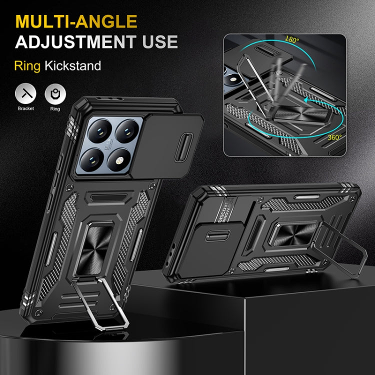 For Xiaomi 14T Pro Armor PC Hybrid TPU Camera Shield Phone Case