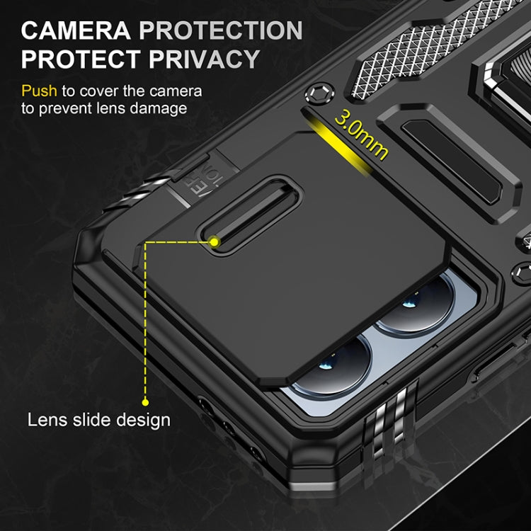 For Xiaomi 14T Pro Armor PC Hybrid TPU Camera Shield Phone Case