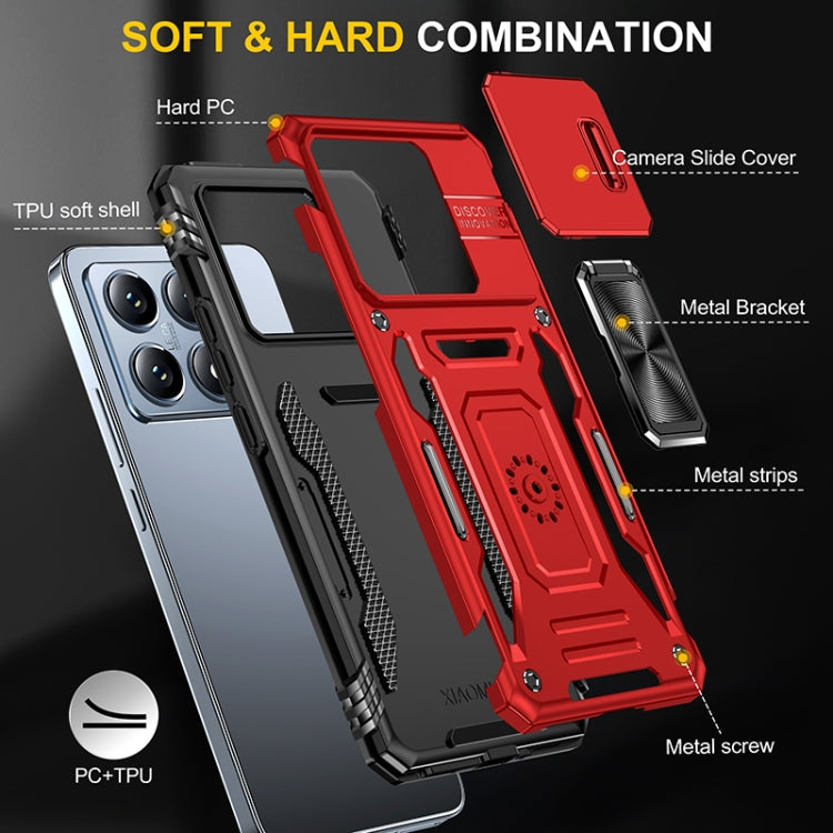 For Xiaomi 14T Pro Armor PC Hybrid TPU Camera Shield Phone Case