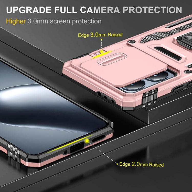 For Xiaomi 14T Pro Armor PC Hybrid TPU Camera Shield Phone Case