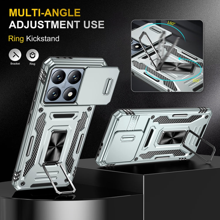 For Xiaomi 14T Pro Armor PC Hybrid TPU Camera Shield Phone Case