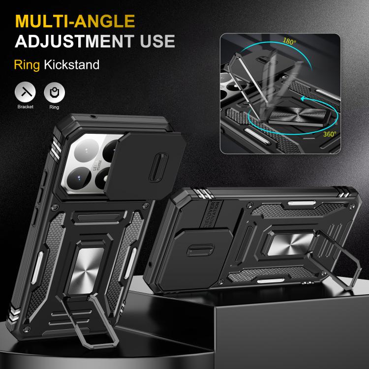 For Xiaomi 15T Armor PC Hybrid TPU Camera Shield Phone Case