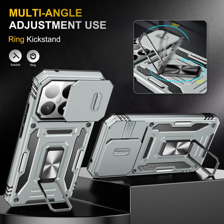 For Xiaomi 15T Armor PC Hybrid TPU Camera Shield Phone Case