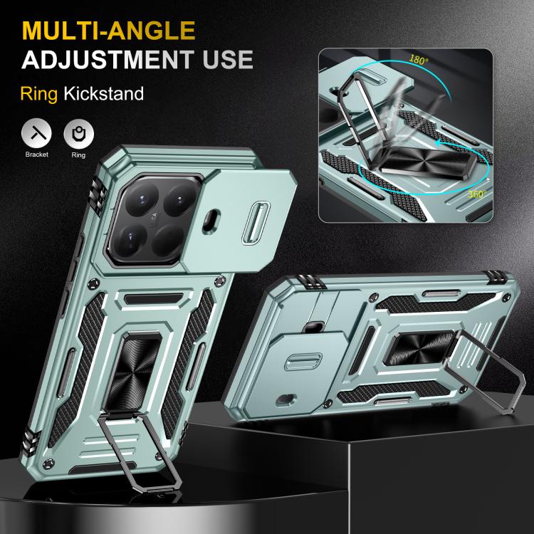 For Xiaomi 15T Pro Armor PC Hybrid TPU Camera Shield Phone Case