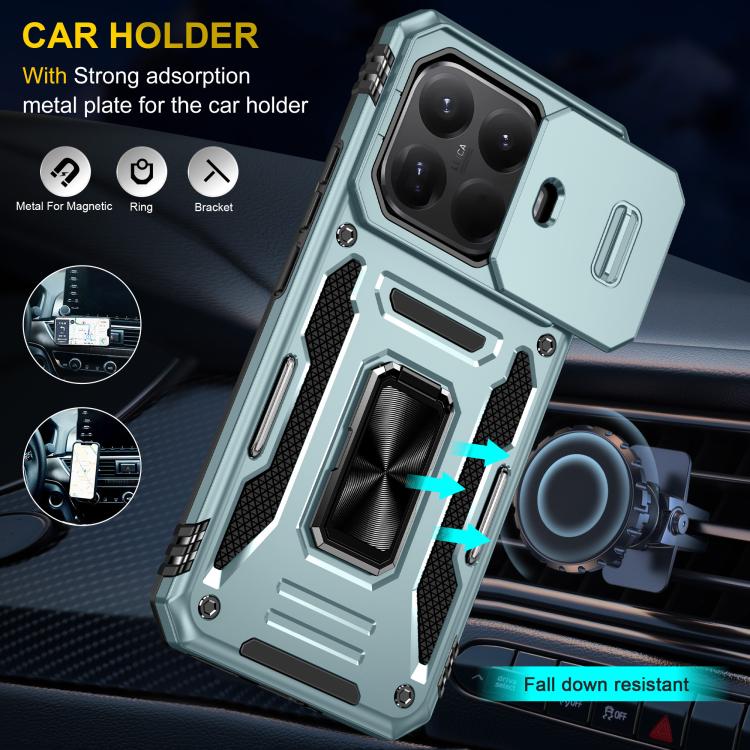 For Xiaomi 15T Pro Armor PC Hybrid TPU Camera Shield Phone Case