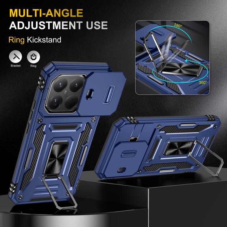 For Xiaomi 15T Pro Armor PC Hybrid TPU Camera Shield Phone Case