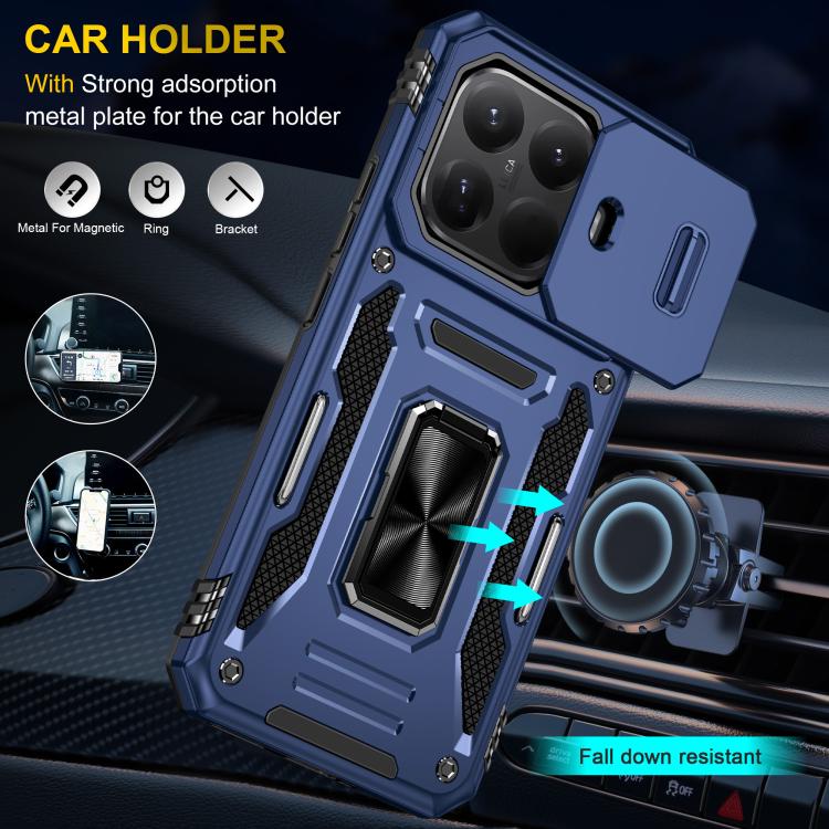 For Xiaomi 15T Pro Armor PC Hybrid TPU Camera Shield Phone Case