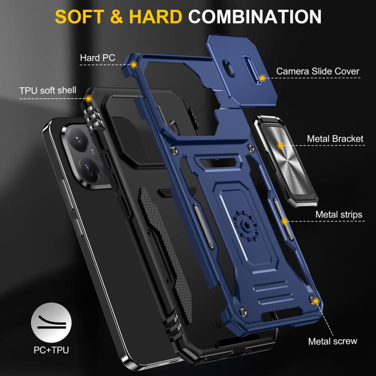For Xiaomi 15T Pro Armor PC Hybrid TPU Camera Shield Phone Case