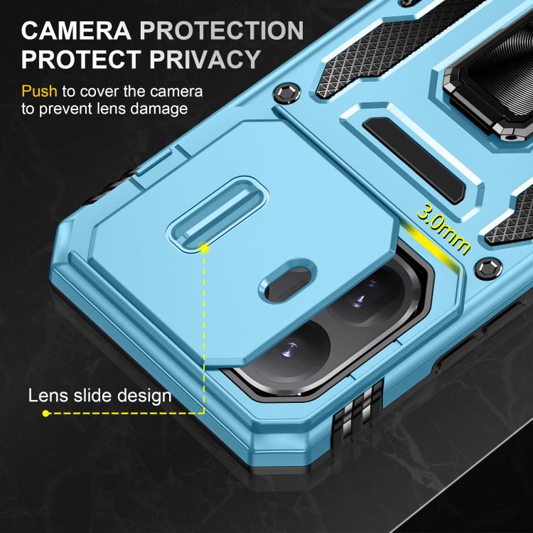 For Xiaomi 15T Pro Armor PC Hybrid TPU Camera Shield Phone Case