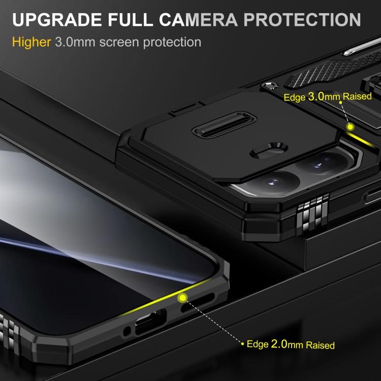 For Xiaomi 15T Pro Armor PC Hybrid TPU Camera Shield Phone Case