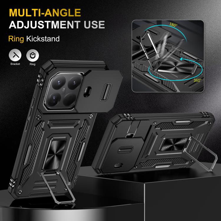 For Xiaomi 15T Pro Armor PC Hybrid TPU Camera Shield Phone Case