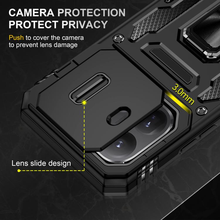 For Xiaomi 15T Pro Armor PC Hybrid TPU Camera Shield Phone Case