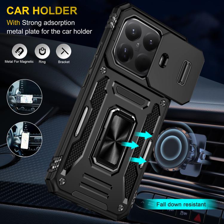 For Xiaomi 15T Pro Armor PC Hybrid TPU Camera Shield Phone Case