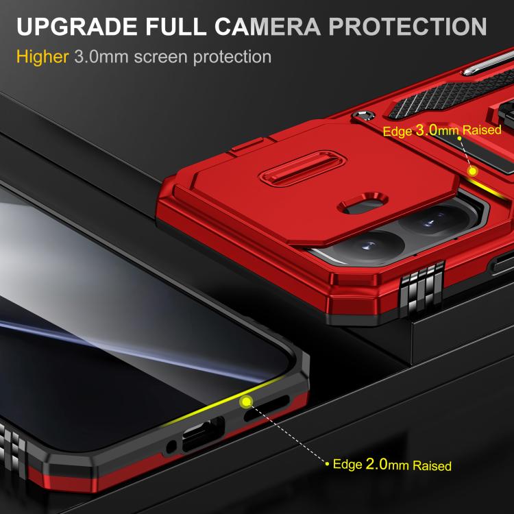 For Xiaomi 15T Pro Armor PC Hybrid TPU Camera Shield Phone Case