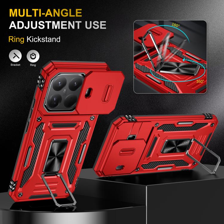 For Xiaomi 15T Pro Armor PC Hybrid TPU Camera Shield Phone Case