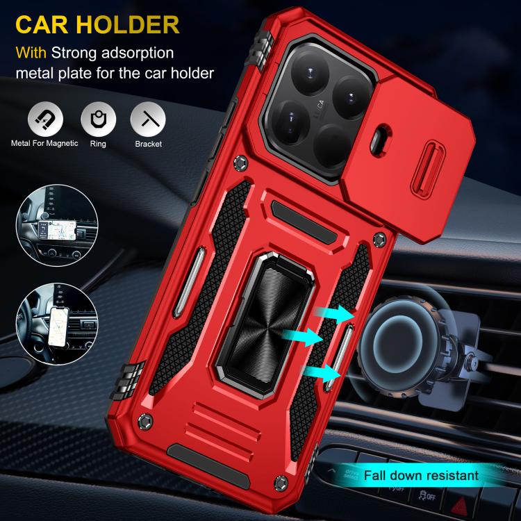 For Xiaomi 15T Pro Armor PC Hybrid TPU Camera Shield Phone Case