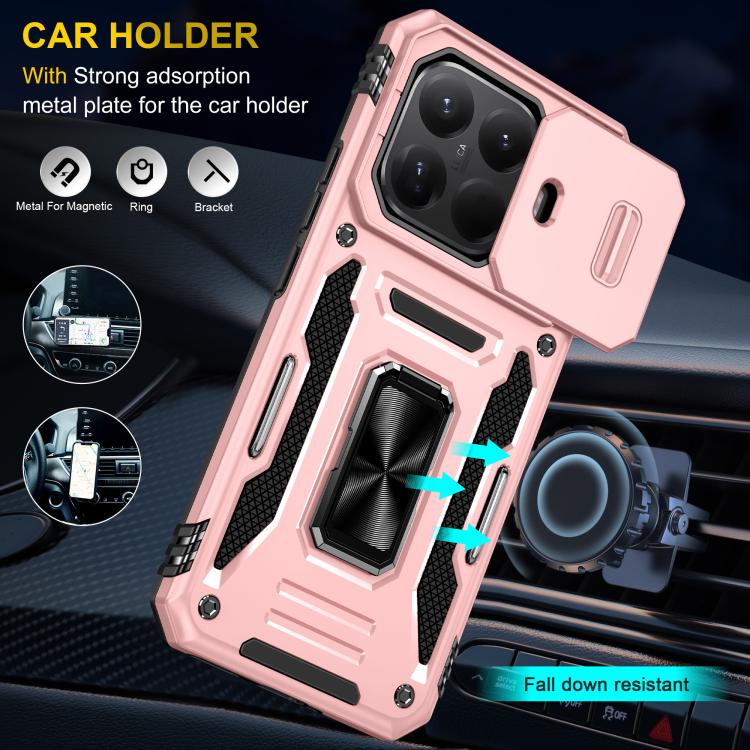 For Xiaomi 15T Pro Armor PC Hybrid TPU Camera Shield Phone Case
